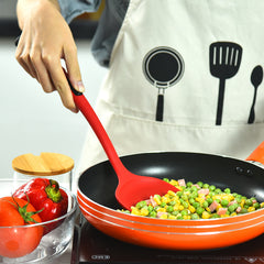 5-Piece Non-Stick Silicone Cooking Spoon & Spatula Set – Heat-Resistant Kitchen Utensils (Red) Cook confidently. Clean up easily.