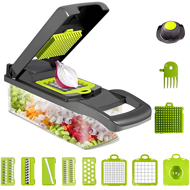 14-in-1 Vegetable Chopper & Mandoline Slicer with Container